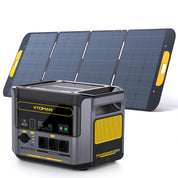 VTOMAN FlashSpeed 1500 Tragbare Powerstation 1548Wh mit 400W Solarpanel, LiFePO4 Solargenerator, 230V/1500W AC Ausgang/Eingang, Schnelle Vollladung in 1 Stunde für Zuhause, Angeln, Camping