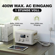 ALLPOWERS R600 Solargenerator, 2x 600W (1200W Spitze) AC Ausgang, 299WH LiFePO4 Batterie Tragbare Powerstation mit 100W Solarpanel, Mobile Stromversorgung für Garten Reise Camping Wohnmobil Notfall