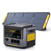 VTOMAN Tragbare Powerstation 1000W (2000W Spitze), 828Wh LiFePO4 Solargenerator mit 200W Solarpanel, 0-80% in 60 Min Schnellladung, Erweiterbar bis 2376Wh für Notfall, Camping, Reise, Wohnmobil