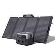 EF ECOFLOW Tragbare Powerstation RIVER 2 MAX mit 160W faltbare solar panel, 512 Wh Solargenerator mit LiFeP04, Schnellladung in 1 Stunde, bis zu 1000 W Leistung, Balkonkraft für Camping