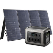 ALLPOWERS R1500 LITE Solargenerator mit 400W Solarpanel, 105Wh LiFePO4 Tragbare Powerstation, 1500W AC/100W USB-C Ausgang, 40 Mins Schnellladung Generatoren für Outdoor, Off-Grid, RV, Notfall