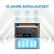 ALLPOWERS S300 PLUS Tragbarer Powerstation 288Wh Mobile Stromversorgung Generatoren 300W Batterie Mobiler Stromspeicher für Garten Party Reise Camping Wohnmobil Notfall