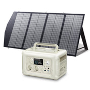 ALLPOWERS R600 Solargenerator mit 140W Solarpanel, 2x 600W (1200W Spitze) AC Ausgang, 299WH LiFePO4 Batterie Tragbare Powerstation, Mobile Stromversorgung für Garten Reise Camping Wohnmobil Notfall
