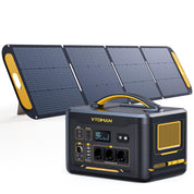 VTOMAN Jump 1500X Tragbare Powerstation mit 200W Solarpanel - 828Wh/1500W Solar Stromgenerator LiFePO4 Batterie Stromspeicher, Erweiterbare Kapazität auf 2376Wh für Camping, Reisen, Wohnmobil, Notfall
