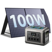ALLPOWERS Solargenerator R1500 mit 100W Solarpanel, LiFePO4 Akku, 1800W Powerstation mit 100W USB-C/Kabelloses Laden Ausgang, LFP Powerstation für Outdoor, Camping, Stromreserve, RV
