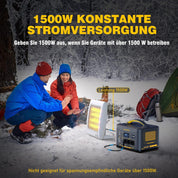 VTOMAN Jump 1500X Tragbare Powerstation mit 200W Solarpanel - 828Wh/1500W Solar Stromgenerator LiFePO4 Batterie Stromspeicher, Erweiterbare Kapazität auf 2376Wh für Camping, Reisen, Wohnmobil, Notfall